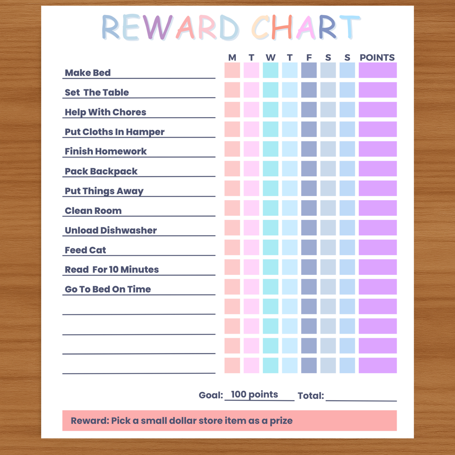 Kids Daily Routine & Reward Chart Bundle