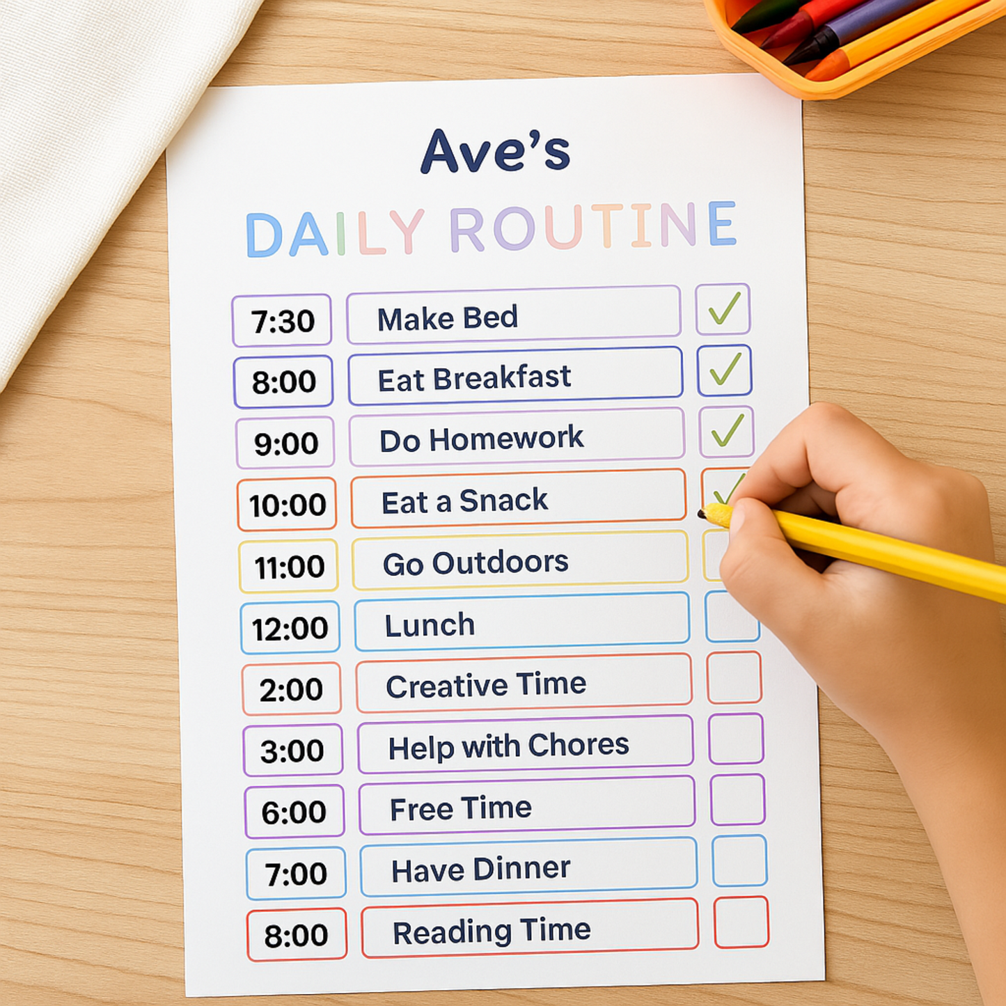 Kids Daily Routine & Reward Chart Bundle