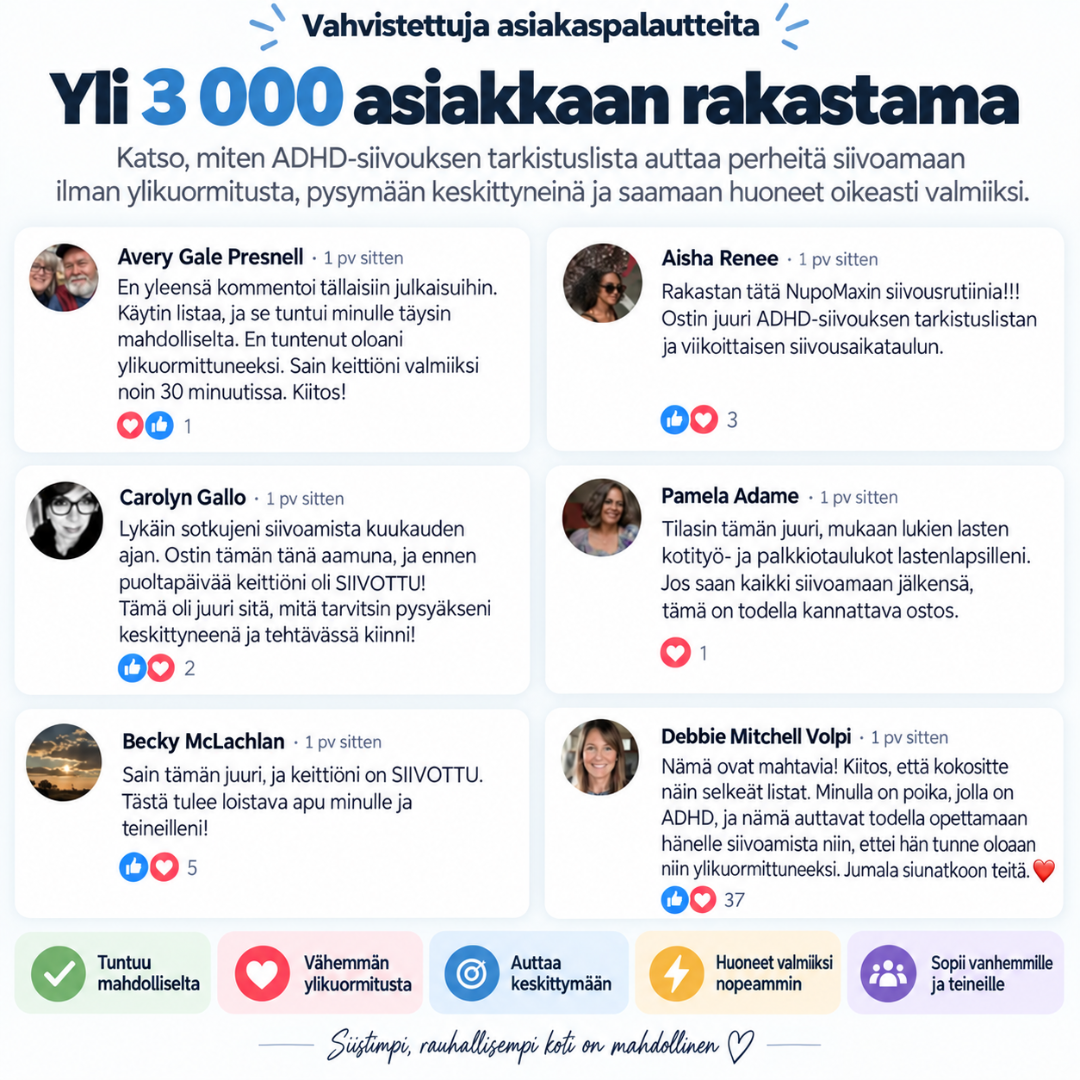 Täydellinen kodin siivousjärjestelmä