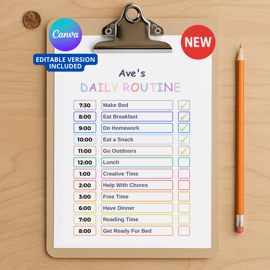 Kids Daily Routine & Reward Chart Bundle