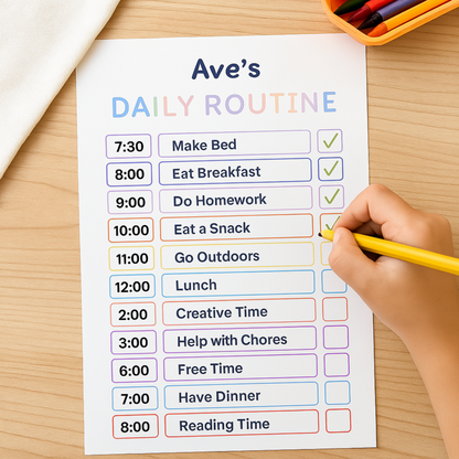Kids Daily Routine & Reward Chart Bundle