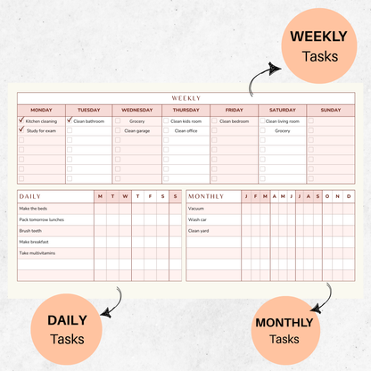 Weekly Cleaning Schedule - NupoMax